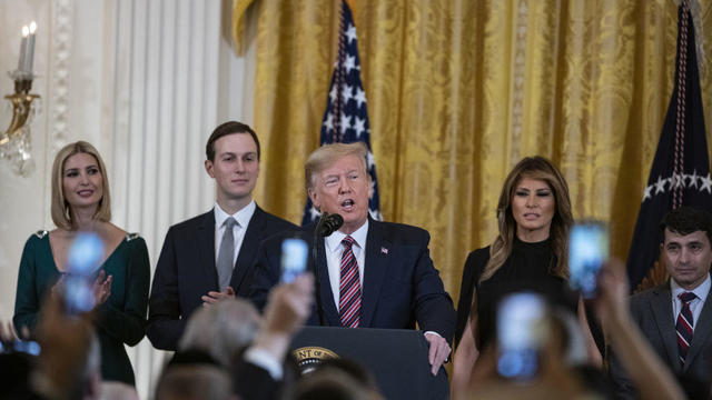 President Trump And Melania Trump Participate In Hanukkah Reception 