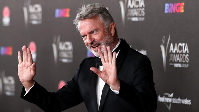 Sam Neill at an awards event in 2021 