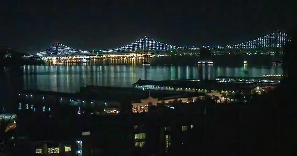 Bay Bridge lights' brief reappearance attributed to software CBS San