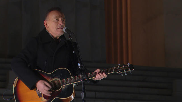 In this image from video, Bruce Springsteen performs during a Celebrating America concert on Wednesday, Jan. 20, 2021, part of the 59th Inauguration Day events for President Biden. 