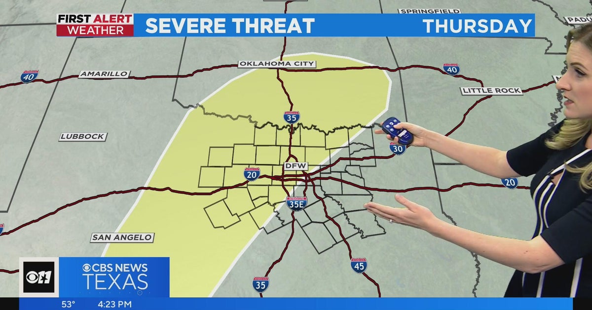 First Alert Weather: More severe weather is headed to North Texas - CBS ...