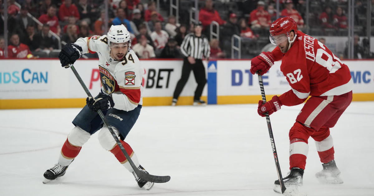 Barkov sets Panthers' points mark in 5-2 win over Red Wings - CBS 