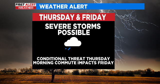 Severe storms possible Thursday evening, Friday morning - CBS Texas