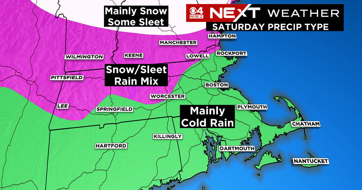 Snow, sleet and rain coming Saturday, but not a major storm - CBS Boston