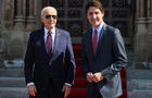 U.S. President Joe Biden is greeted by Canada's Prime Minister Justin Trudeau on Parliament Hill in Ottawa 
