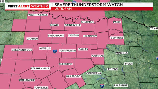 First Alert Weather: Severe Thunderstorm Watch in effect for most of North Texas 