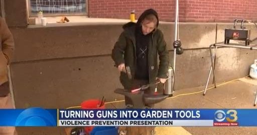 Turning guns into garden tools at St. Joseph's Prep CBS Philadelphia