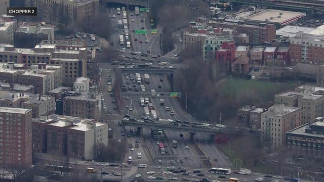 An aerial view of the Cross Bronx Expressway 