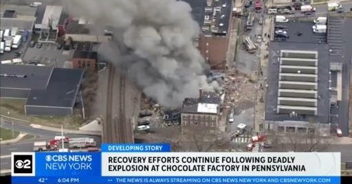 Recovery efforts continue following deadly explosion at Pa. factory ...