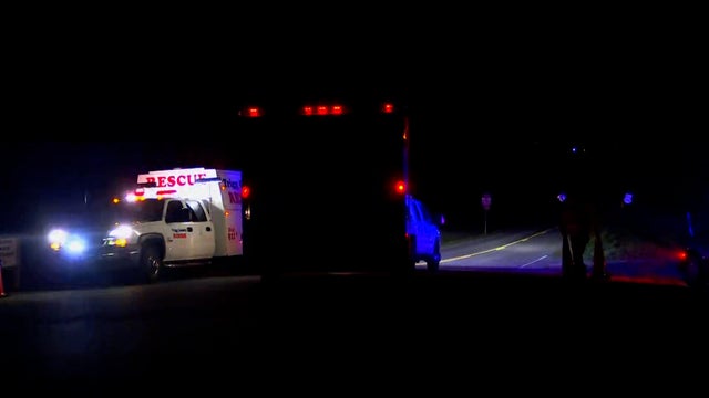 Emergency vehicles at crash site 