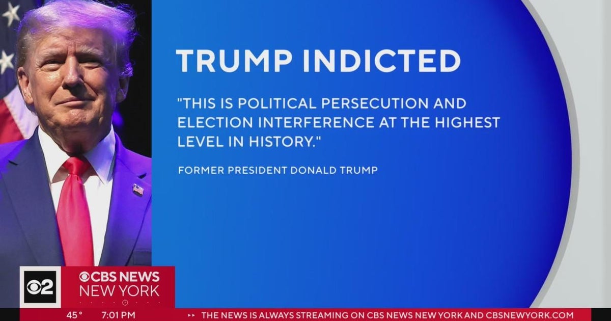 Manhattan grand jury indicts former president Donald Trump - CBS New York