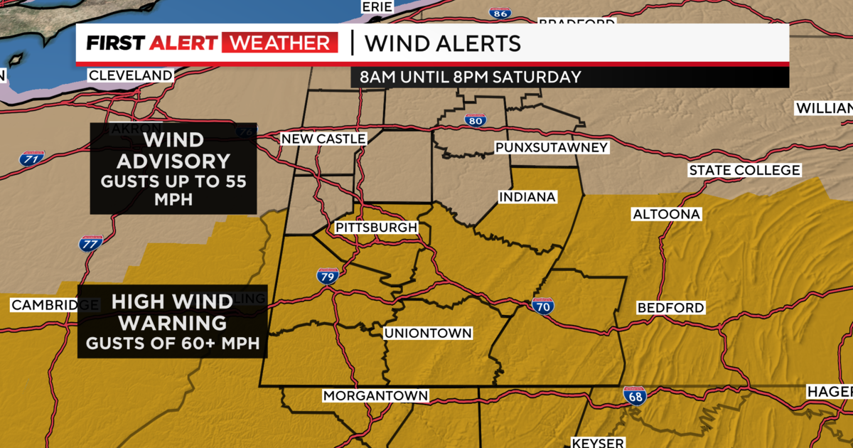 First Alert Weather High winds expected this afternoon CBS Pittsburgh