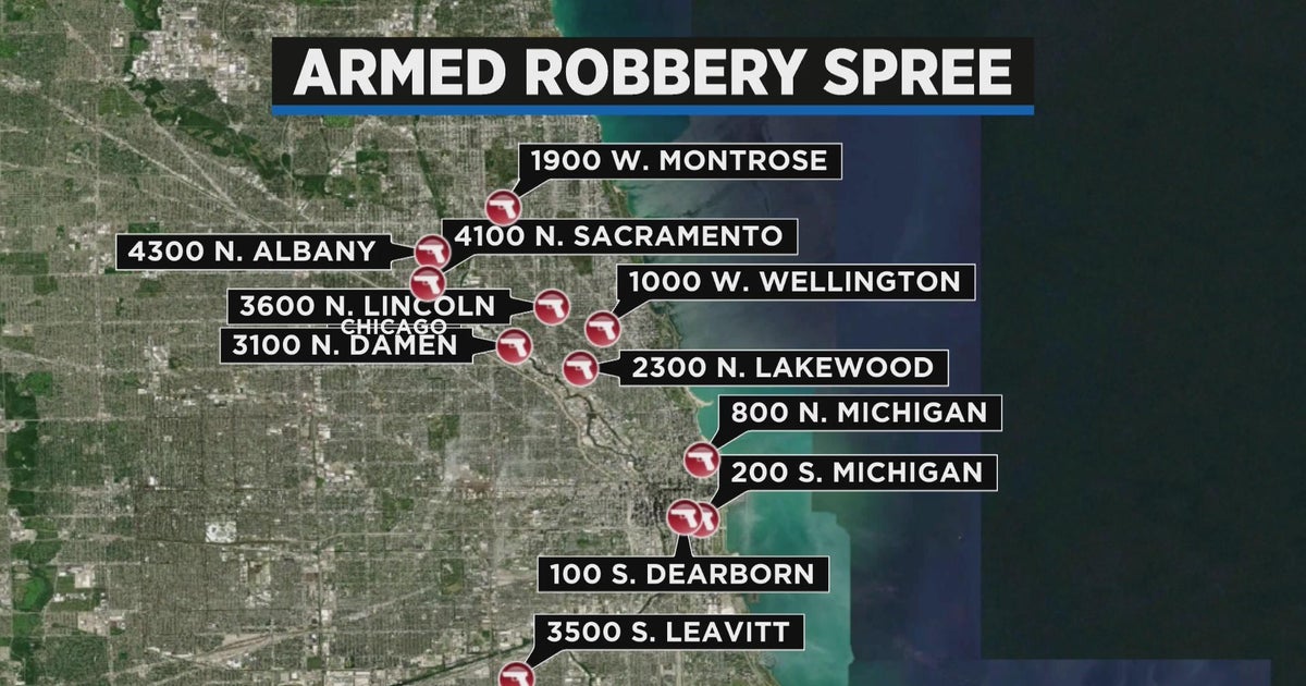 Nearly A Dozen Victims Robbed At Gunpoint Across Chicago Police Say