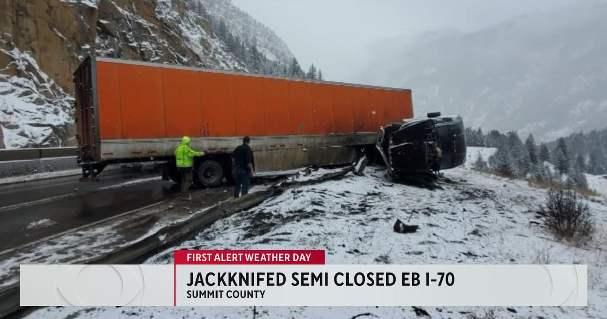 Eastbound lanes of I70 closed at Loveland Pass due to jackknifed semi