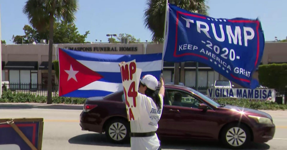 Flag-waving Trump supporters obtain in Little Havana