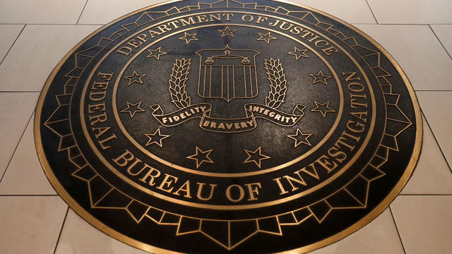 The Federal Bureau of Investigation seal is seen at FBI headquarters in Washington 