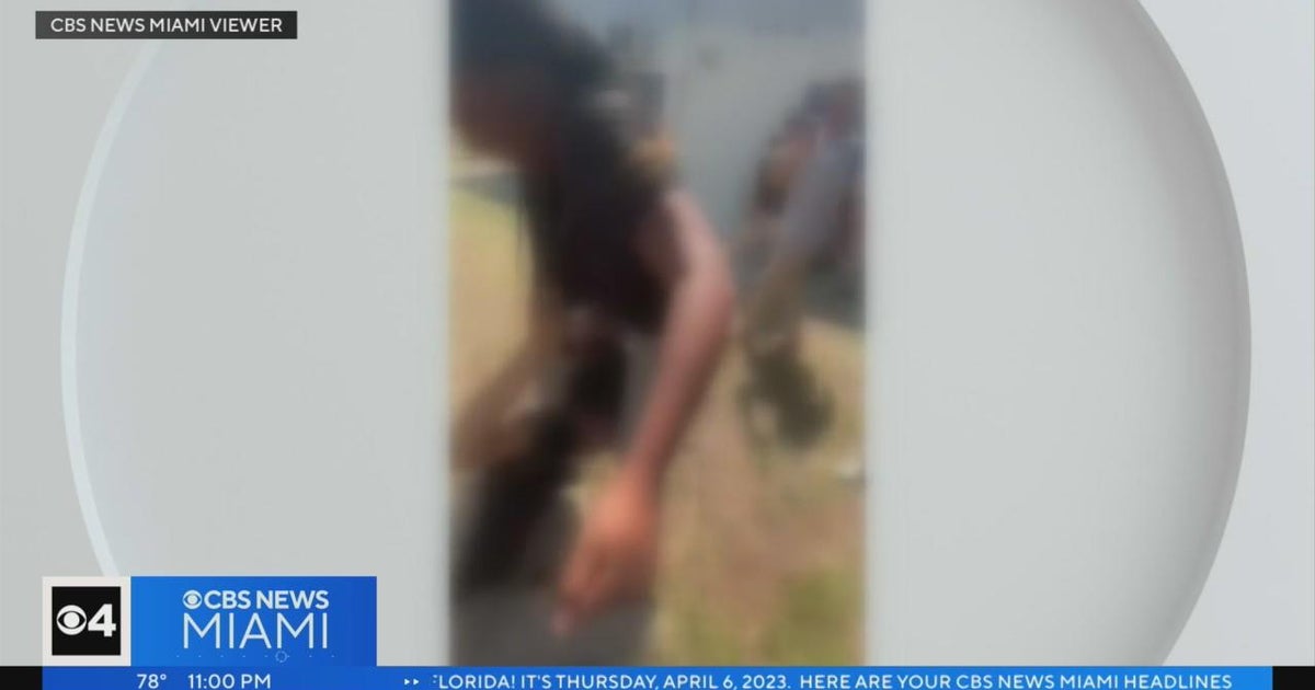 School fight caught on video in SW Miami - CBS Miami