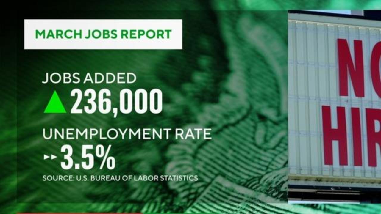 Washington Today : March Jobs Report – 236K jobs created, Unemployment falls to 3.5%