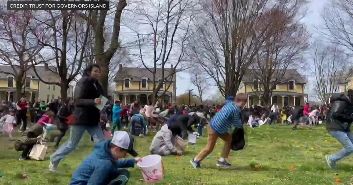 Governors Island hosts one of New York City's largest Easter egg hunts CBS New York