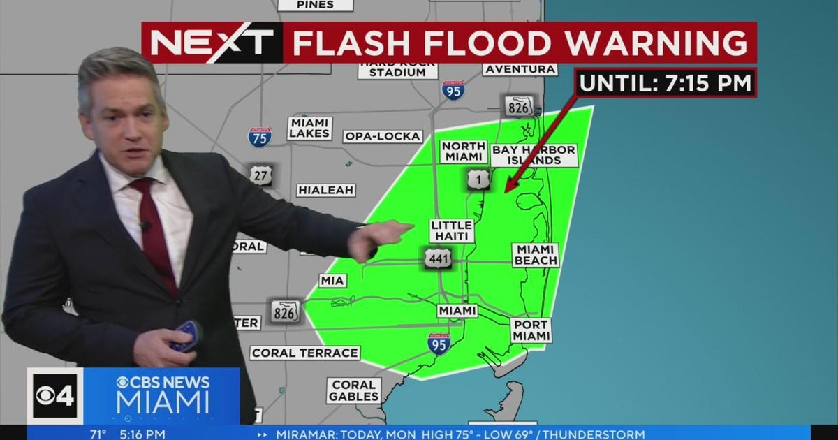 Drenching rain delivers flash flood warning, flooded streets to South Florida