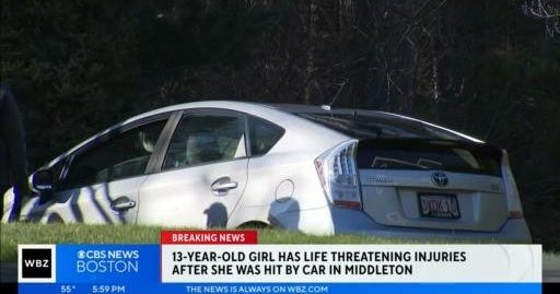 Girl struck by car in Middleton driveway - CBS Boston