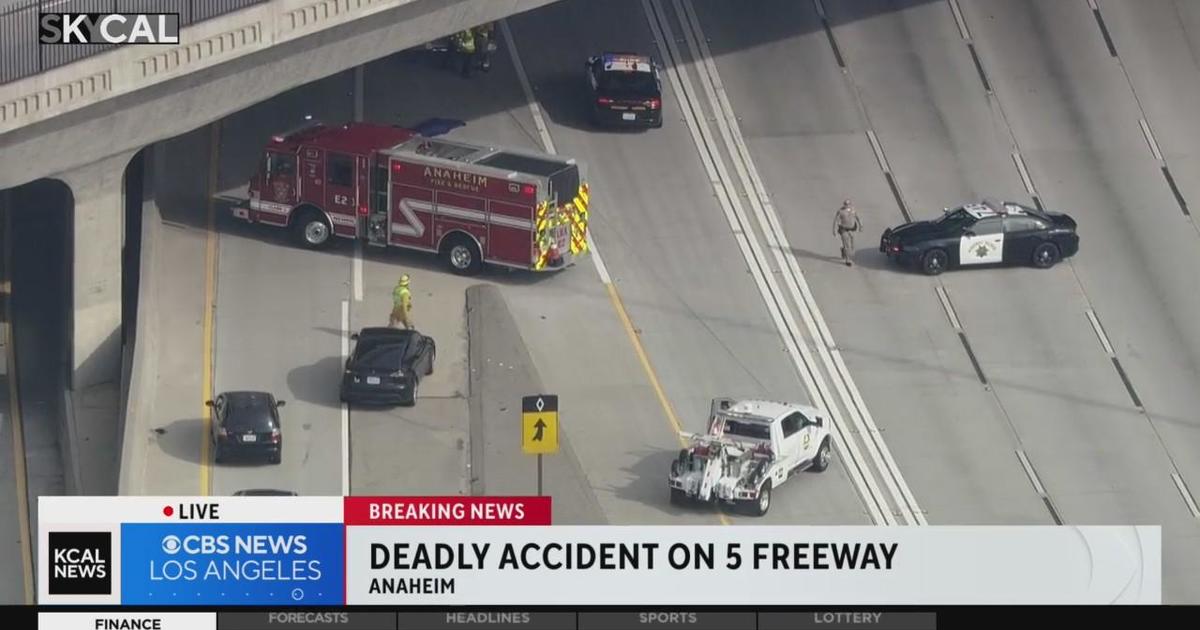 Pedestrian Walking On 5 Freeway Struck, Killed By Driver - CBS Los Angeles