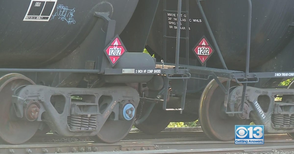 West Sacramento residents worry as row of railcars offload flammable liquids behind their neighborhood