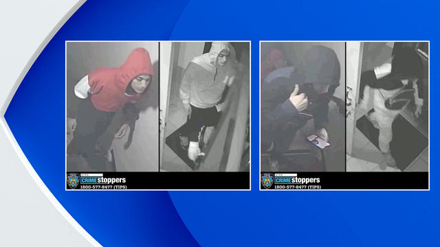 Photos of two individuals wanted in connection with six robberies and one attempted robbery in Queens. 