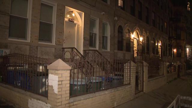 The exterior of a building where a home invasion and robbery took place in Brooklyn. 