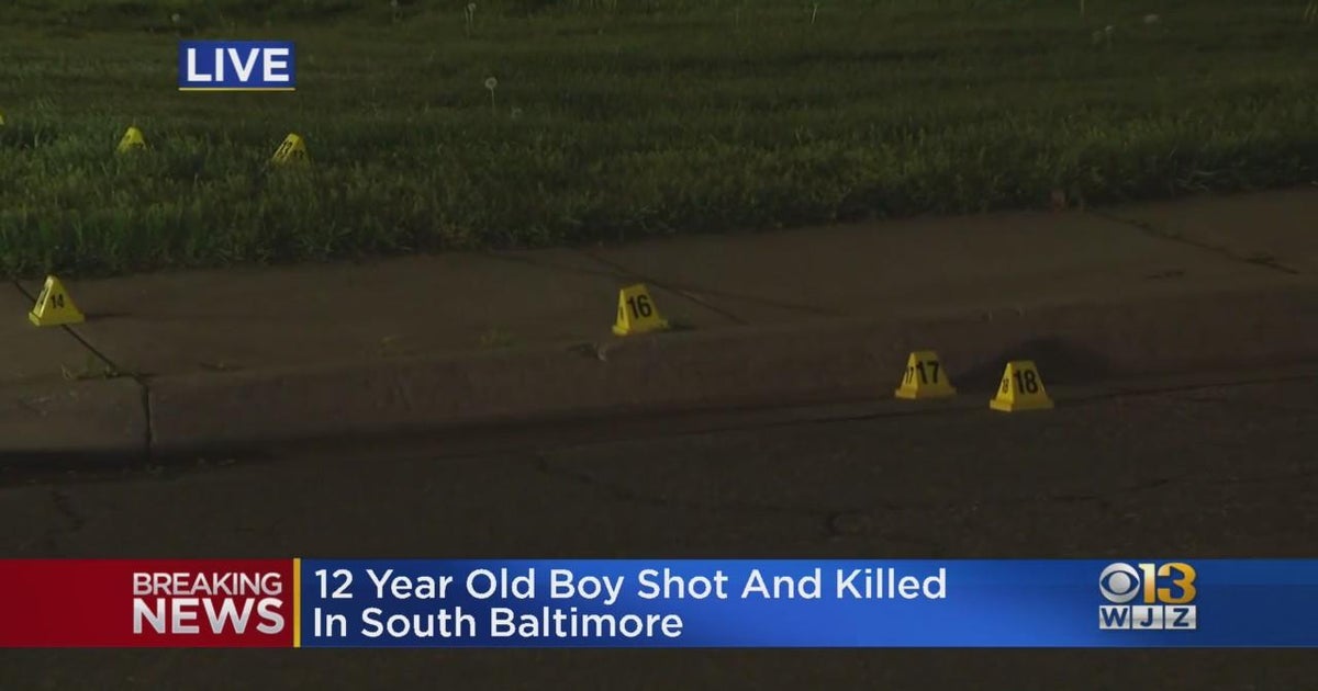 12-year-old boy shot and killed in South Baltimore - CBS Baltimore