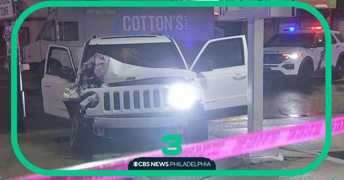 Shooting leads to crash in West Philadelphia - CBS Philadelphia