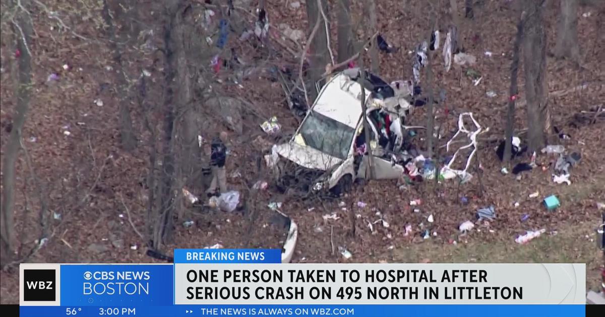 Serious crash injures 1 on 495 in Littleton CBS Boston