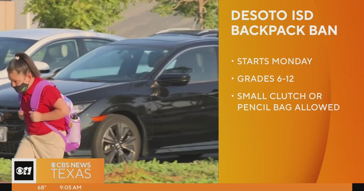 DeSoto ISD backpack ban begins on Monday - CBS Texas