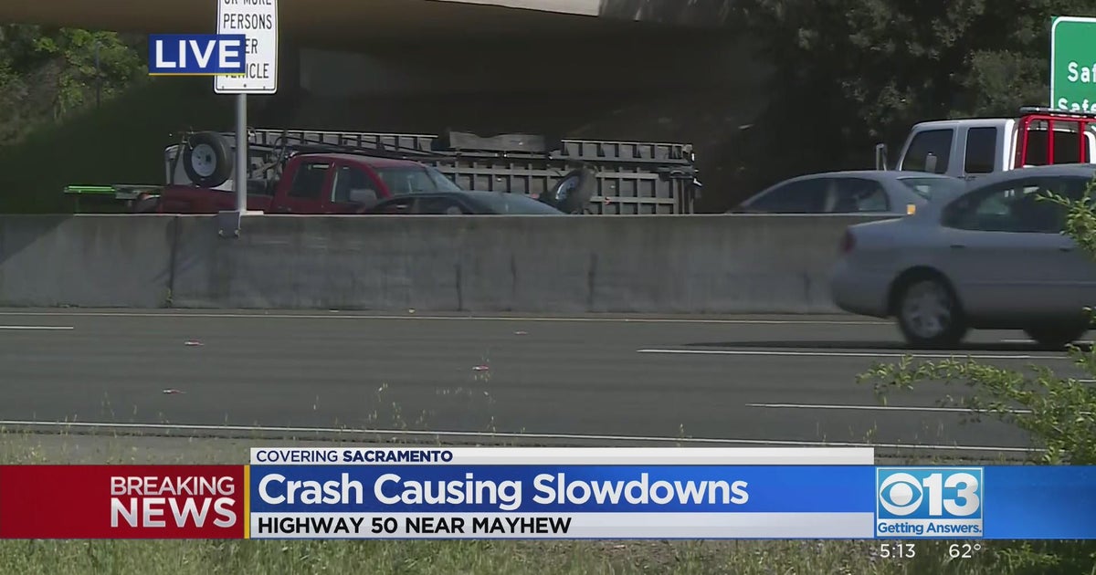 Crash causing slowdowns on Highway 50 in Sacramento CBS Sacramento