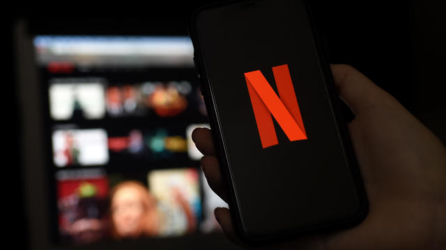 Netflix logo on a phone screen 