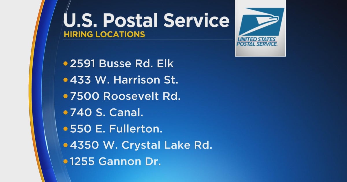 USPS hiring for varies positions at locations in Chicago, suburbs CBS
