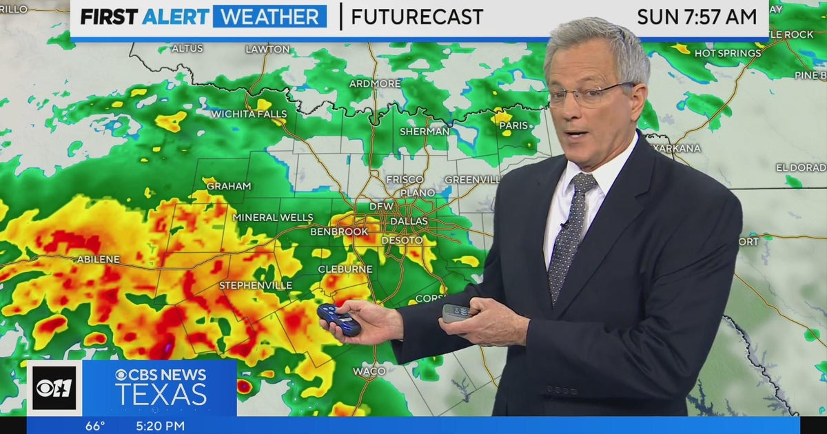Rainy, cooler Sunday on tap for North Texas - CBS Texas