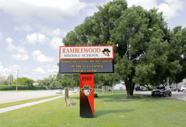 Ramblewood Middle School sign 