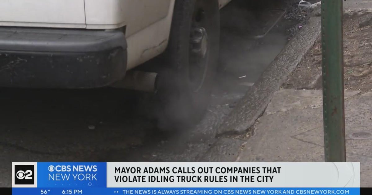 Mayor Adams calls out companies that violate idling truck rules in NYC CBS New York