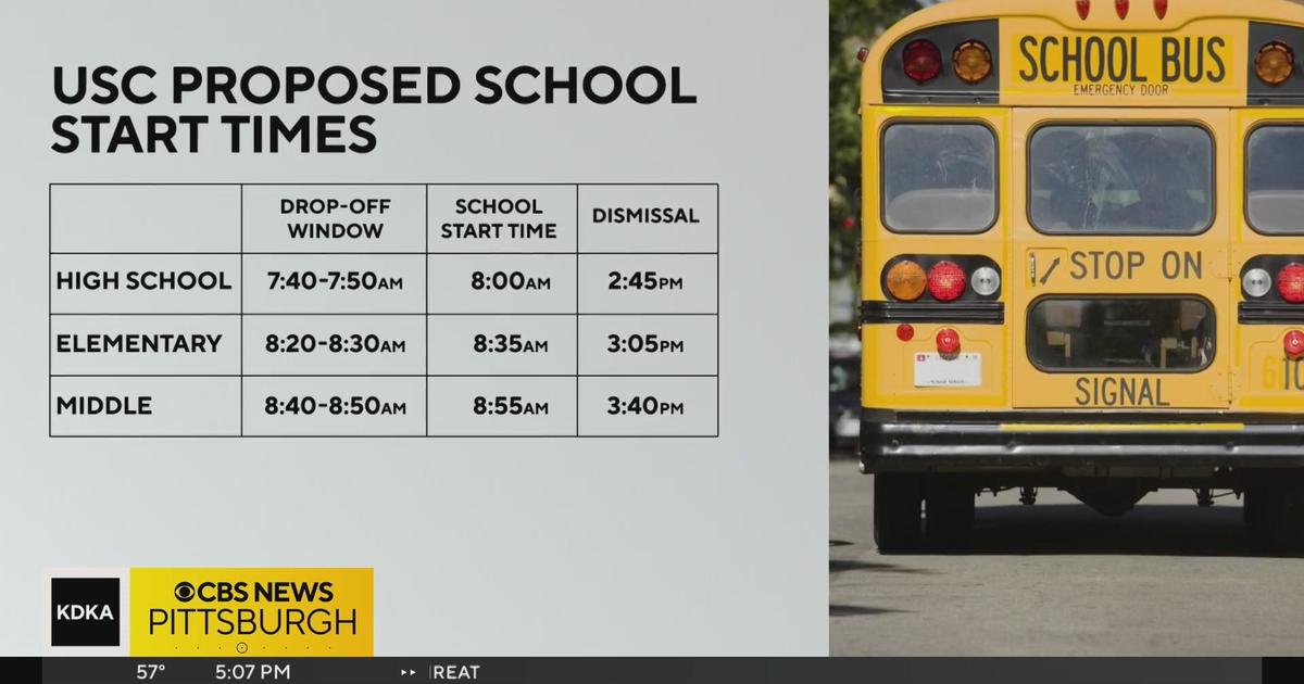 Upper St. Clair School District explores later school start times CBS