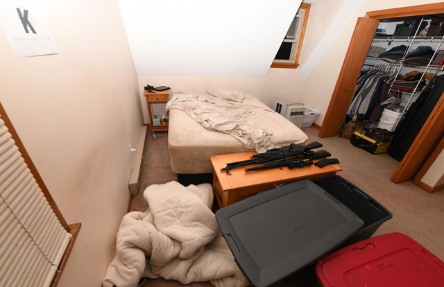 Jack Teixeira's room at his mother's and stepfather's home in North Dighton, Massachusetts. 