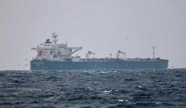 FILE PHOTO: Marshall Islands-flagged oil tanker Advantage Sweet at Marmara sea near Istanbul 