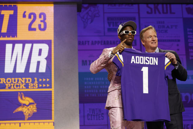 2023 NFL Draft: Vikings select WR Jordan Addison in first round with 23rd  pick - CBS Minnesota