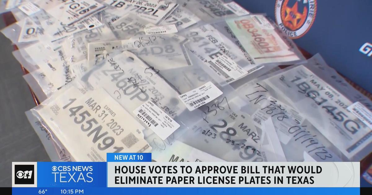 Paper license plates would be eliminated by this bill that just