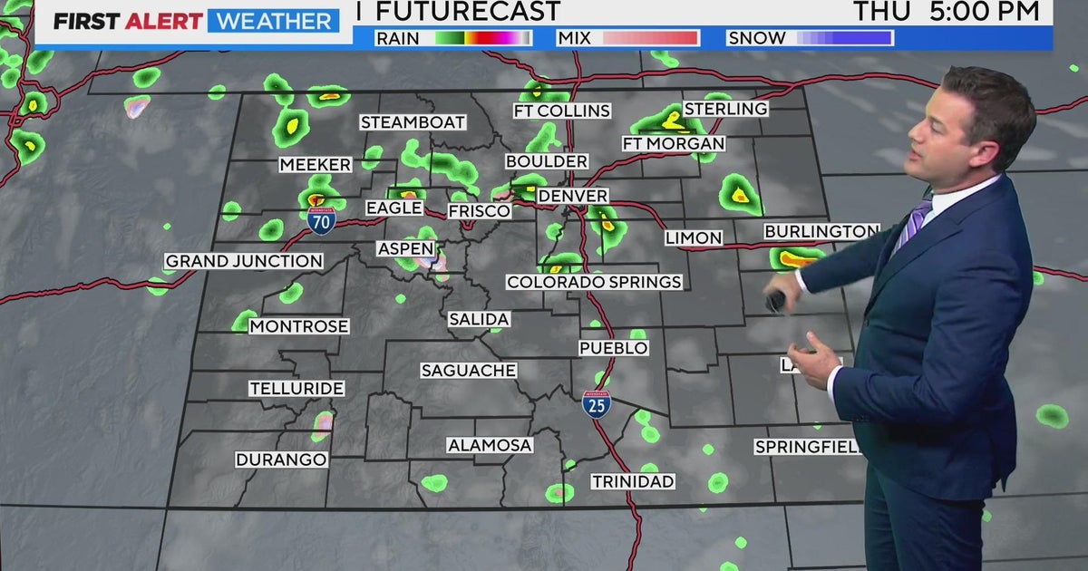 Afternoon showers and thunderstorms on Thursday - CBS Colorado