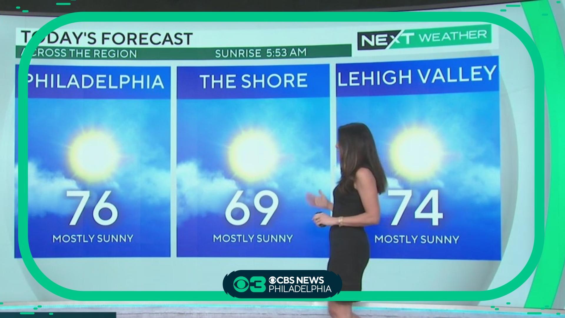 Philadelphia Weather: Mostly sunny Sunday for Eagles home game - CBS  Philadelphia