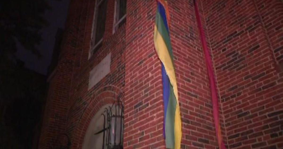 Hate crime being investigated after Pride flag torn outside Federal Hill  church - CBS Baltimore