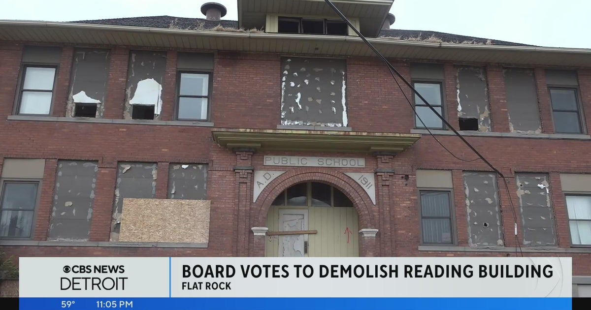 Historic Reading building demolition to move forward after Flat Rock school board vote CBS Detroit