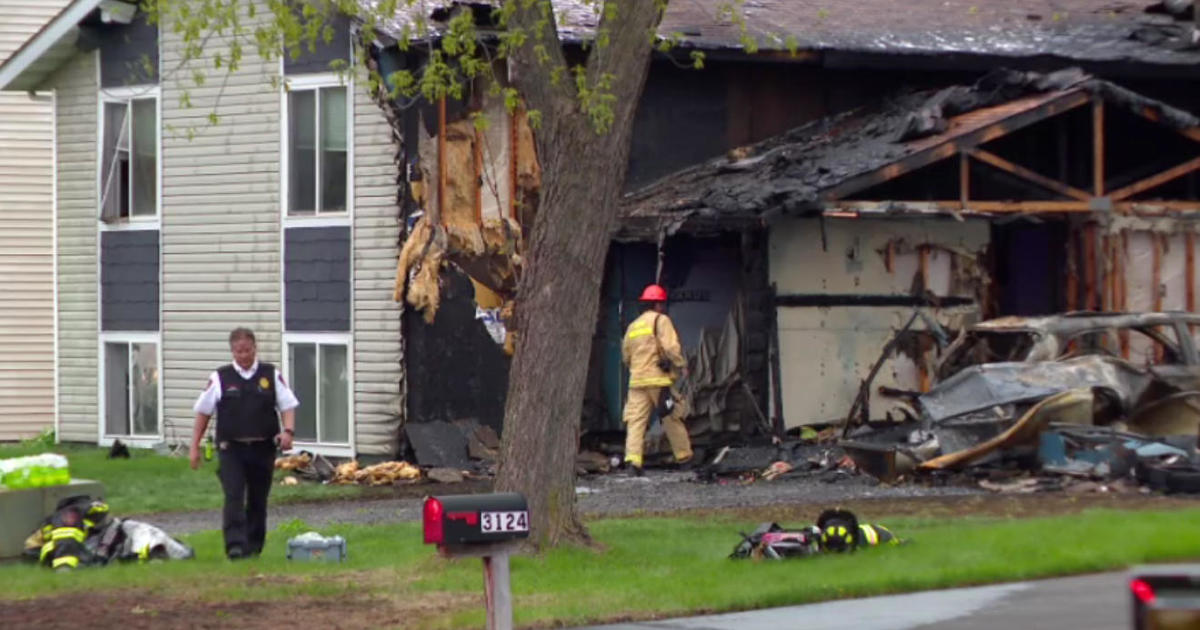 Crews battle Brooklyn Park house fire