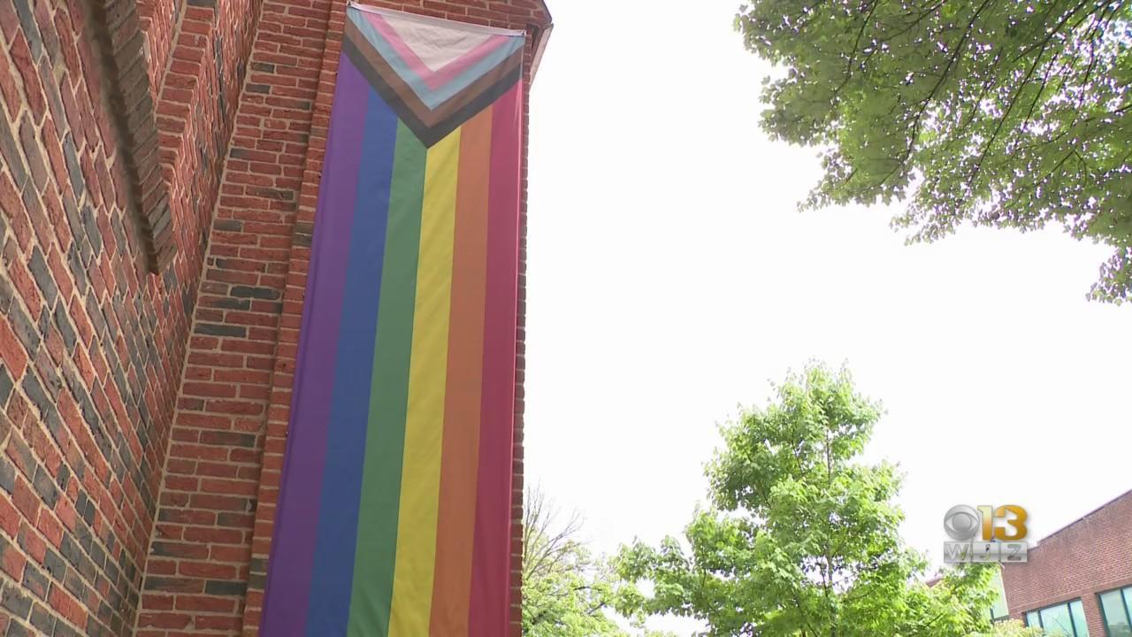 Hate crime being investigated after Pride flag torn outside Federal Hill  church - CBS Baltimore